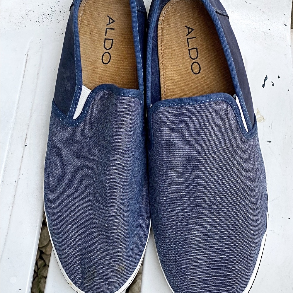 Aldo Blue Suede & Canvas Men's Loafers